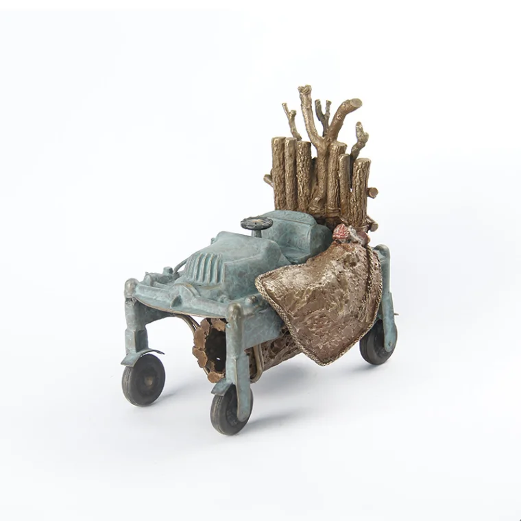 Seng av tømmerstokker